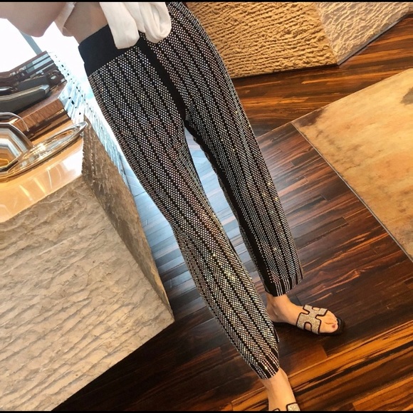 🚨CLEARANCE! RHINESTONE LUXURY PANTS Haute - Picture 5 of 8